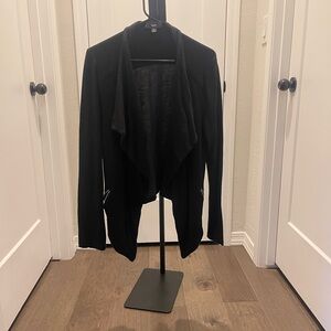 Black Cardigan with side zipper/pockets